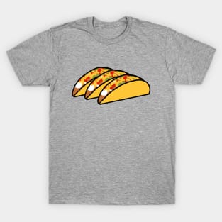 Three Tacos Food for Hungry Foodie T-Shirt